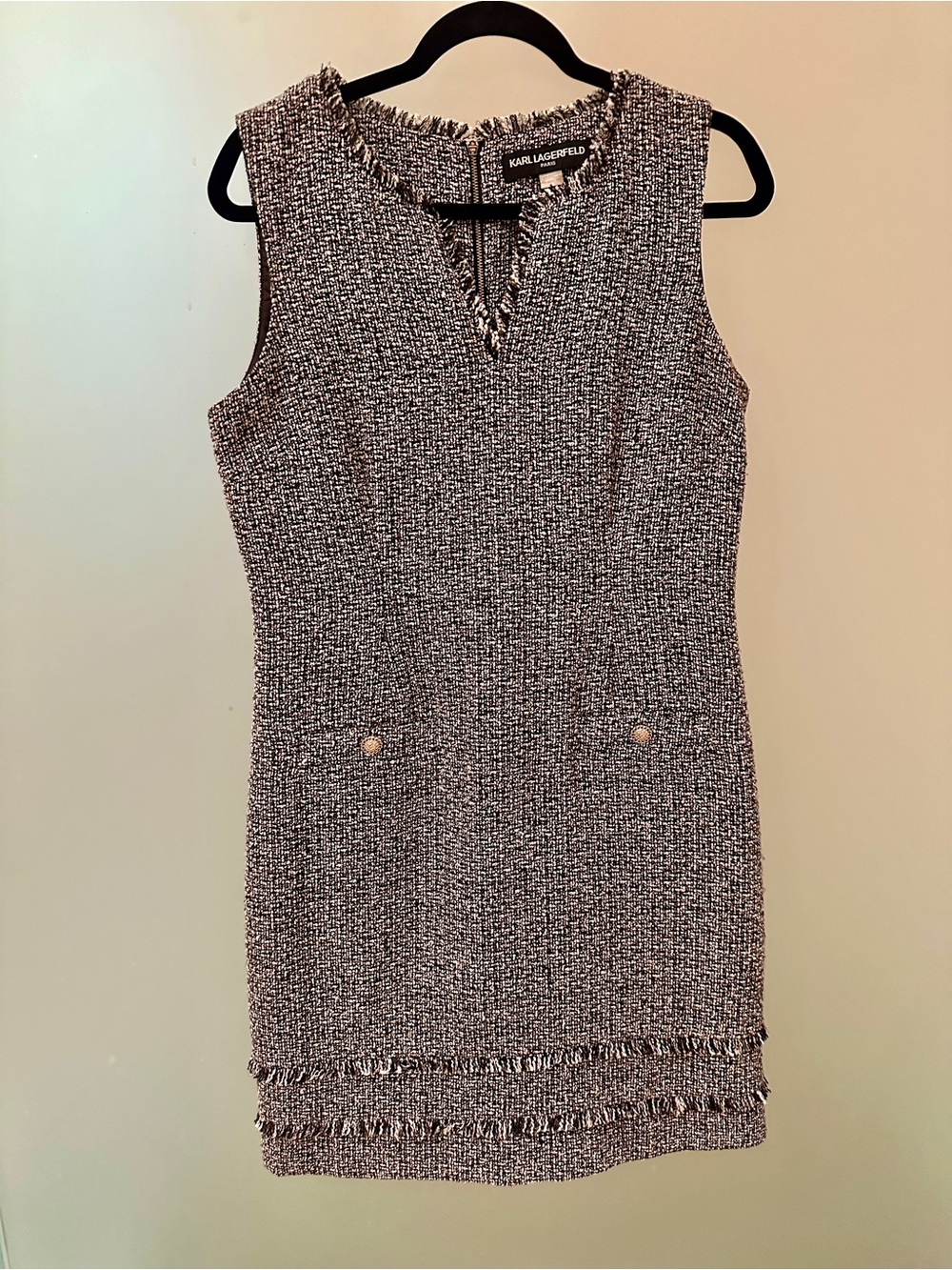 Karl Lagerfeld Black & White Tweed  Dress-Size 10